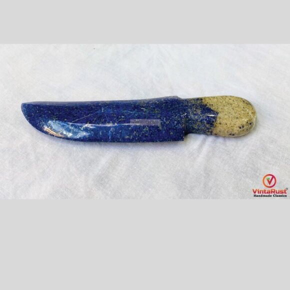 Natural Lapis lazuli Handmade Knife, Lapis Lazuli Stone Decorative Knife - Picture 2 of 3